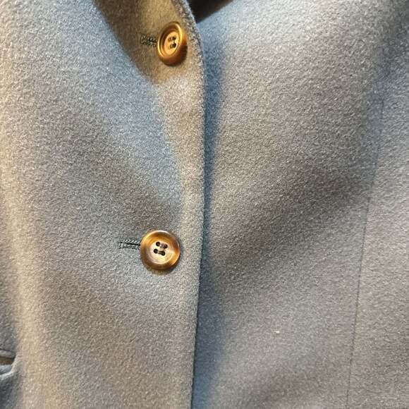 L.L.Bean Women's Green/Teal Wool Blend Blazer Jacket, Size 16, Classic Fit - Picture 3 of 8